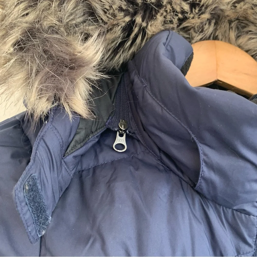 Marmot Women's Montreal Blue Down Puffer Coat Parka with Faux Fur Trim - Picture 5 of 14